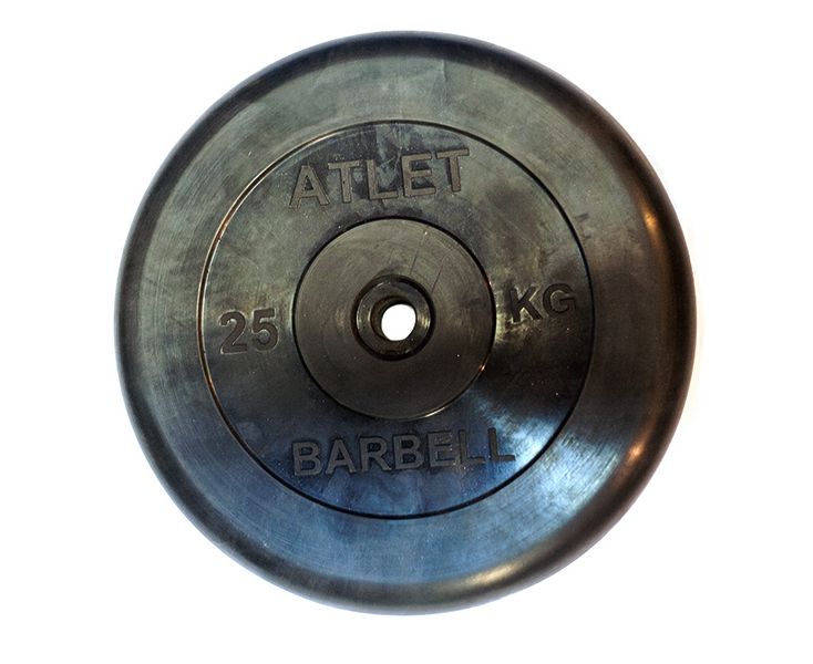 Диск обрезиненный BARBELL ATLET 25 кг / диаметр 31 мм
